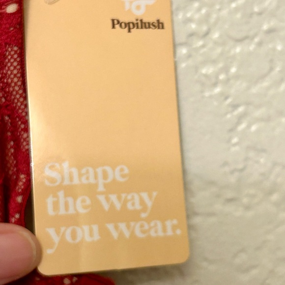 Popilush slip dress shape wear size medium maroon/ wine  size medium NWT - Picture 9 of 10